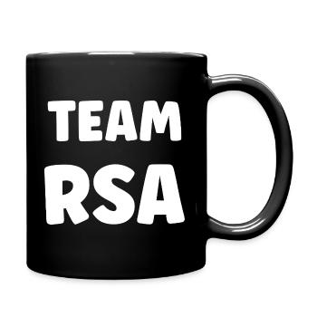 Team RSA Block Black White - Full Colour Mug - black - Right
