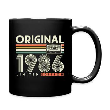1986 Vintage 40th Birthday Gift Retro - Full Colour Mug - black - Right