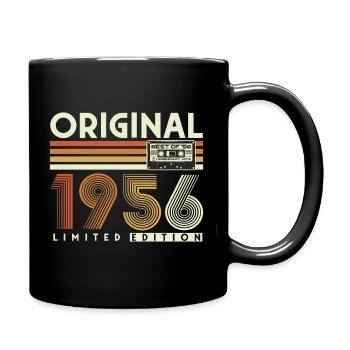 Original 1956 Vintage 70. Geburtstag Geschenk - Tasse einfarbig - Schwarz - Rechts