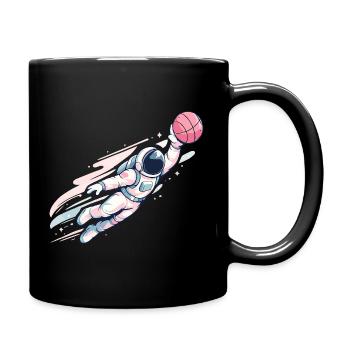 Astronaut Basketball Space Dunk Design - Full Colour Mug - black - Right