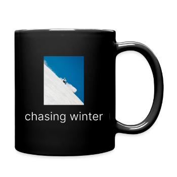 chasing winter - Tasse einfarbig - Schwarz - Rechts