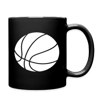Minimal Basketball Outline Sport Design - Full Colour Mug - black - Right