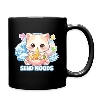 Ramen Cat Kanagawa - Full Colour Mug - black - Right
