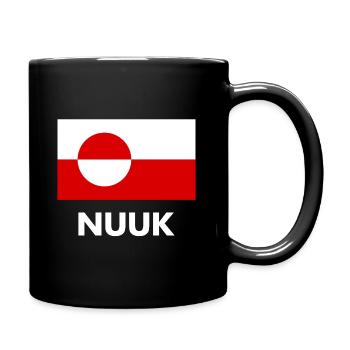 Greenland Flag - Nuuk - Grönland - Denmark Danmark - Tasse einfarbig - Schwarz - Rechts