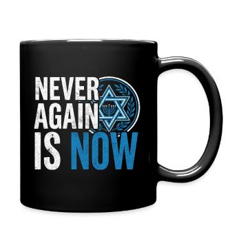 Holocaust Remembrance with Star of David - Full Colour Mug - black - Right