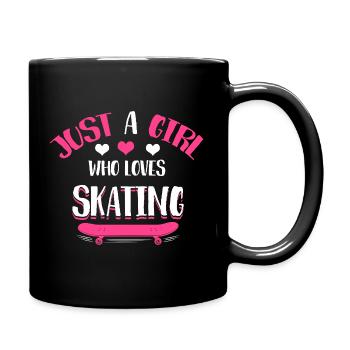 Just a Girl Who Loves Skating - Full Colour Mug - black - Right