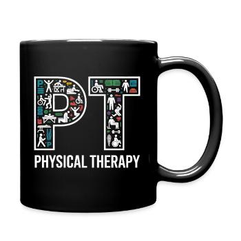 Physiotherapie Mosaik Piktogramm - Tasse einfarbig - Schwarz - Rechts