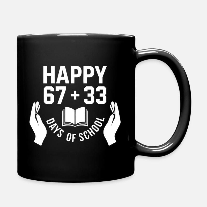 Happy 100 Days of School Celebration Design - Full Colour Mug - black