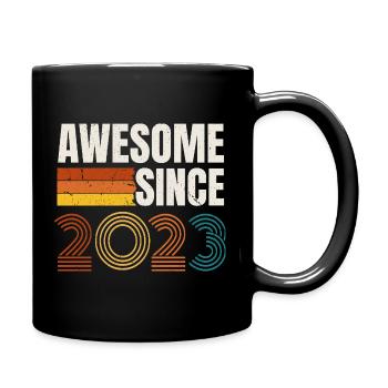 Awesome Since 2023 Retro Vintage Birthday - Full Colour Mug - black - Right