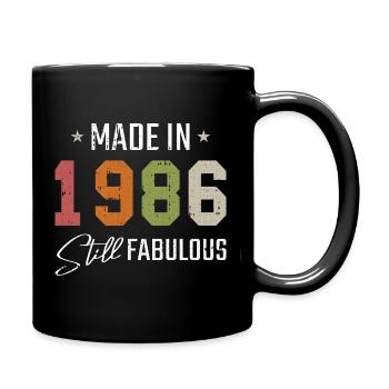 Made in 1986 Still Fabulous - Full Colour Mug - black - Right