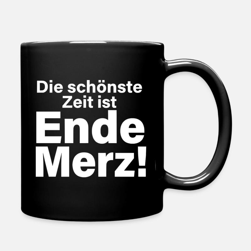 Ende Merz Typo Statement - Tasse einfarbig - Schwarz