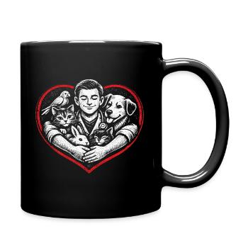 Tierarzt Tiermediziner - Tasse einfarbig - Schwarz - Rechts