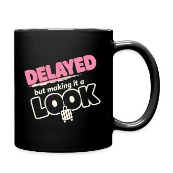 Reiseangst-humor, Flughafen-chaos, Fliegen Ist - Tasse einfarbig - Schwarz - Rechts