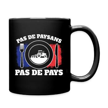 Paysan Français Agriculture France - Mug uni - noir - Droite