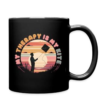 Kite Kite Flying - Full Colour Mug - black - Right