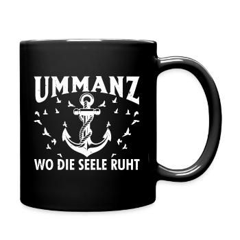 Insel Ummanz WO DIE SEELE RUHT Lustiges - Tasse einfarbig - Schwarz - Rechts