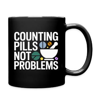 Retail Pharmacist Counting Pills Prescription Care - Tasse einfarbig - Schwarz - Rechts