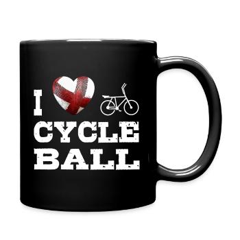 Radball, Cycleball, Hallenradsport - Tasse einfarbig - Schwarz - Rechts