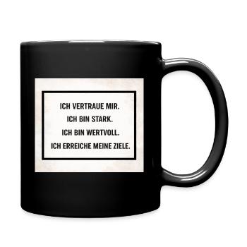 I trust myself – strong and determined - Full Colour Mug - black - Right