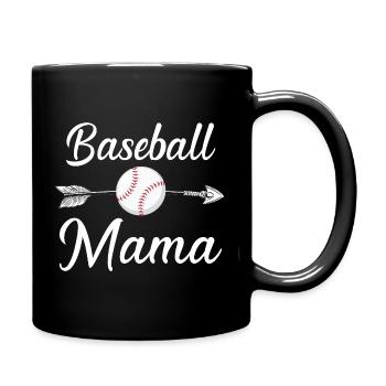 Maman de baseball Maman mignonne Amoureuse de baseball - Mug uni - noir - Droite