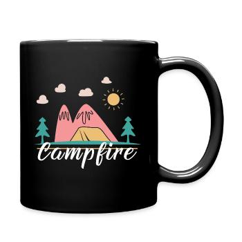Campfire Nights Outdoor Camping Shirt - Full Colour Mug - black - Right