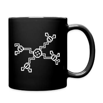 Neuron Nerve Cell Pixel 8-Bit - Full Colour Mug - black - Right