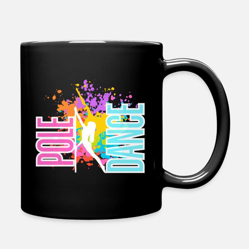 Pole Dance Splash Neon Farben - Tasse einfarbig - Schwarz