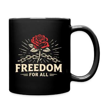 Freedom For All Protest Rosen-Grafik - Tasse einfarbig - Schwarz - Rechts