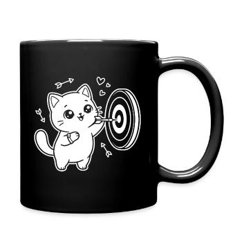 Joueur de fléchettes Kawaii Cat - Mug uni - noir - Droite