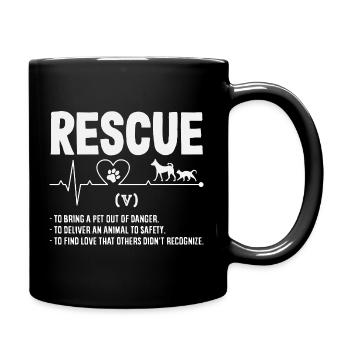 Sauvetage d’animaux Palpitations cardiaques Grondantes Aide Amour - Mug uni - noir - Droite