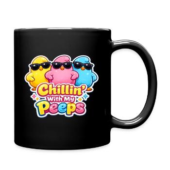 Relaxer avec mes gars Joyeuses Pâques Pâques Poussin - Mug uni - noir - Droite