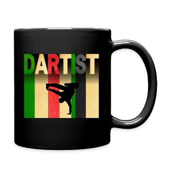 Danseuse artistique dartiste en bande de couleur - Mug uni - noir - Droite