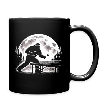 Bigfoot Tischtennisspieler - Tasse einfarbig - Schwarz - Rechts
