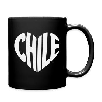 Chile Heart Typography Design - Full Colour Mug - black - Right