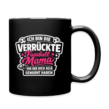 The Crazy Soccer Mom Funny - Full Colour Mug - black - Right