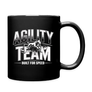 Agility Team Hundesport – Built for Speed - Tasse einfarbig - Schwarz - Rechts