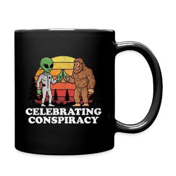 Alien Bigfoot UFO Sasquatch Believers Raumschiff - Tasse einfarbig - Schwarz - Rechts