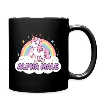 Funny Unicorn Shirt for Humor Fans - Full Colour Mug - black - Right
