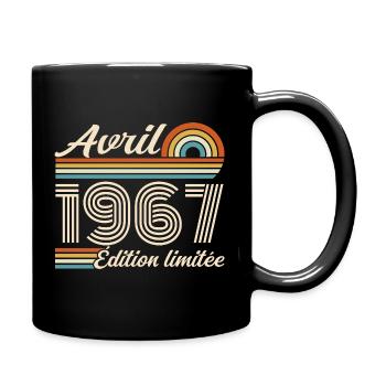  Avril 1967 anniversaire rétro 1967 April 1967 - Mug uni - noir - Droite