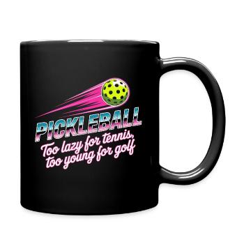 Joueur de pickleball trop paresseux pour le tennis pickleball - Mug uni - noir - Droite