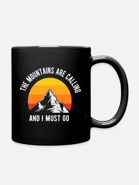 Les montagnes appellent Sunset Peak - Mug uni - noir