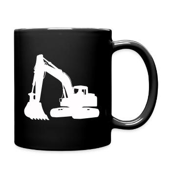 Silhouette d’excavatrice pour la conception de bâtiments - Mug uni - noir - Droite