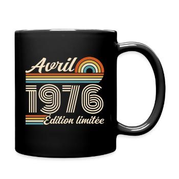 April 1976 Retro Birthday 1976 April 1976 - Full Colour Mug - black - Right