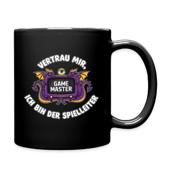 Pen and Paper, RPG, Rollenspiel, Spielleiter, D20, - Tasse einfarbig - Schwarz - Rechts