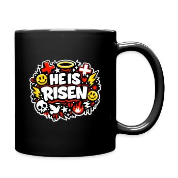 he is risen - Full Colour Mug - black - Right