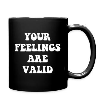 Your Feelings Are Valid - Aesthetic Mental Health  - Full Colour Mug - black - Right