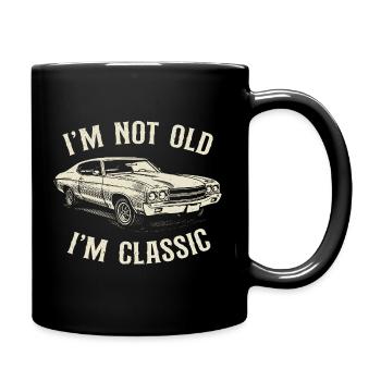 Je ne suis pas vieux, je suis un papa de voitures classiques Humour - Mug uni - noir - Droite