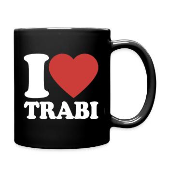 I Love Trabi Heart Retro Design - Full Colour Mug - black - Right
