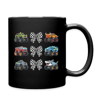 Mama Monster Truck – Cooles Design für Power Mamas - Tasse einfarbig - Schwarz - Rechts
