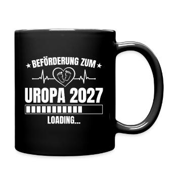 Uropa 2027 Loading – Beförderung zum Uropa - Tasse einfarbig - Schwarz - Rechts